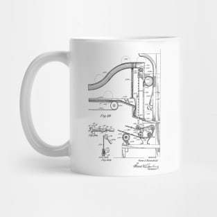 Automatic Bowling Mechanism Vintage Patent Hand Drawing Mug